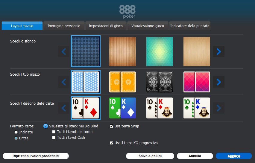 Mazzo di carte 888poker